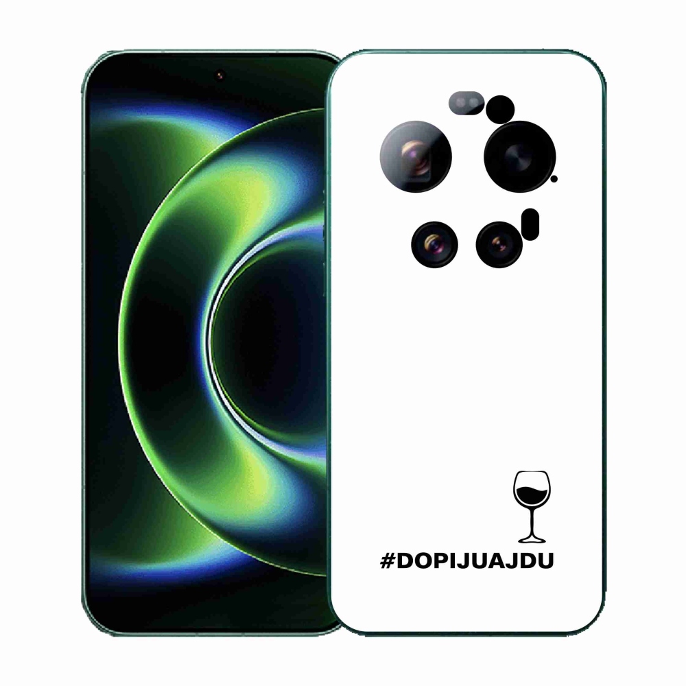 Gél borító mmCase a Xiaomi 17 Ultra számára - bor motívum fehér háttérrel