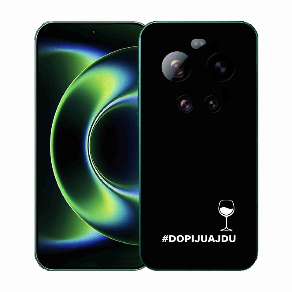 Gél borítás mmCase a Xiaomi 17 Ultra számára - bor motívum fekete háttérrel