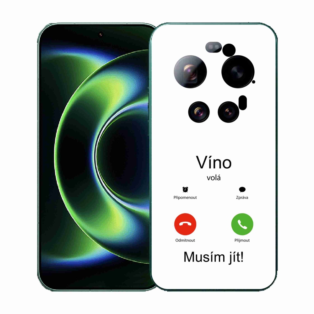 Gél borító mmCase a Xiaomi 17 Ultra - bor hívja fehér háttérrel