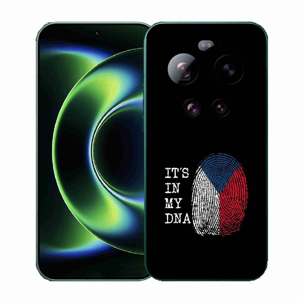 Gél borító mmCase a Xiaomi 17 Ultra - zászló ujjlenyomat fekete háttérrel