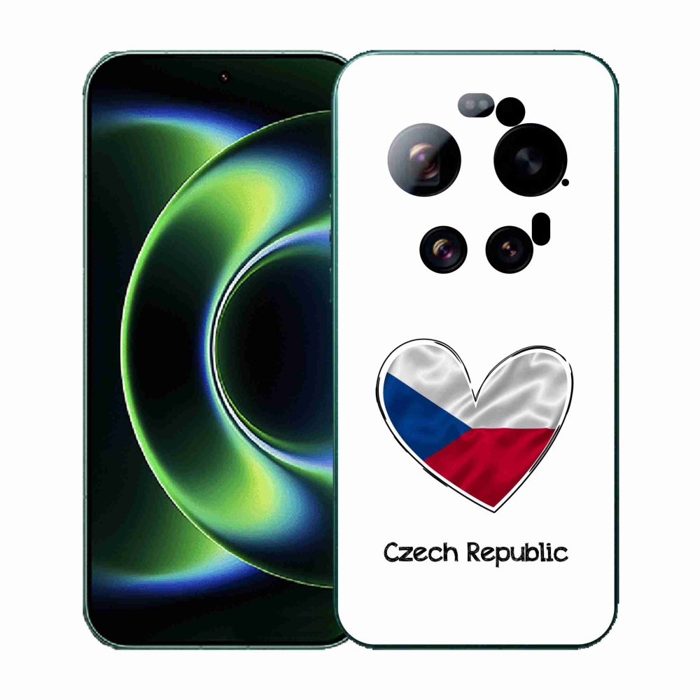 Gél borító mmCase a Xiaomi 17 Ultra - zászló szív fehér háttérrel