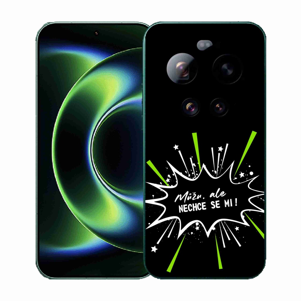 Gél borító mmCase a Xiaomi 17 Ultra számára - vicces szöveg 11 fekete háttérrel