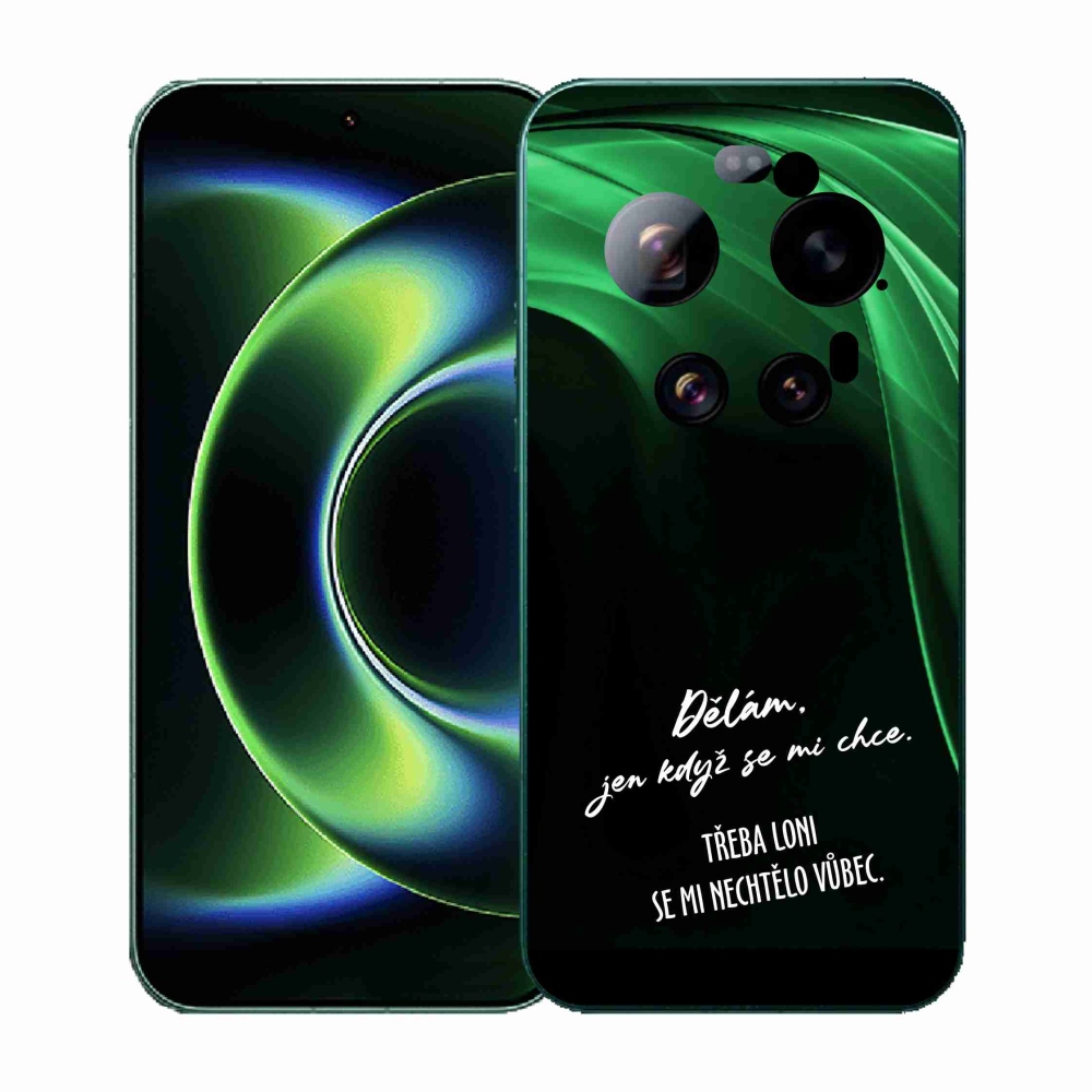 Gél borító mmCase a Xiaomi 17 Ultra számára - vicces szöveg 12 fekete háttérrel