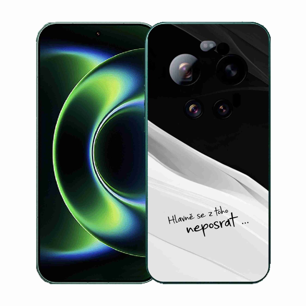 Gél borító mmCase a Xiaomi 17 Ultra számára - vicces szöveg 13 fehér és fekete háttérrel