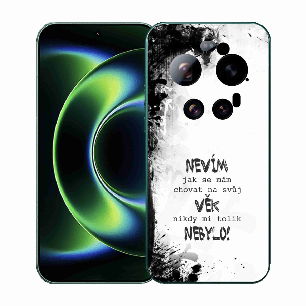 Gél borító mmCase a Xiaomi 17 Ultra számára - vicces szöveg 14 fehér háttérrel