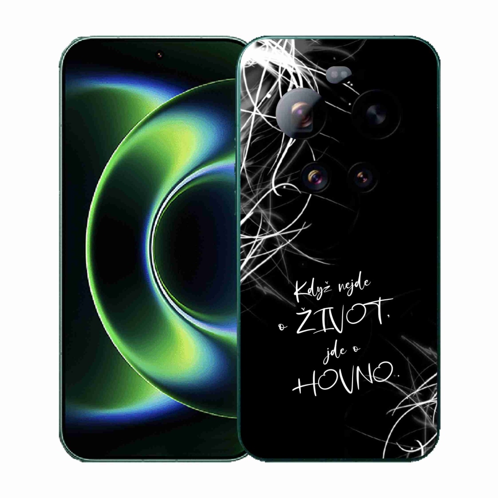 Gél borító mmCase a Xiaomi 17 Ultra számára - vicces szöveg 16 fekete háttérrel