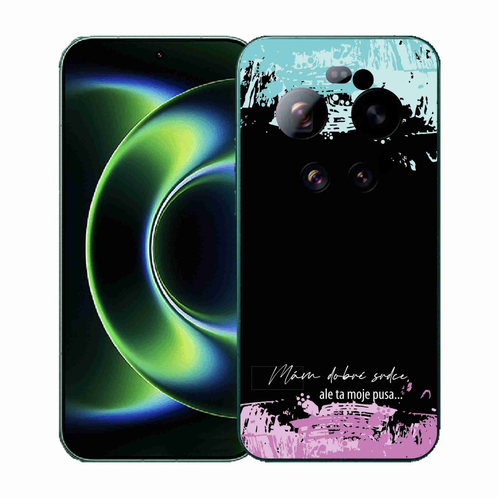 Gél borító mmCase a Xiaomi 17 Ultra számára - vicces szöveg 3 fekete háttérrel