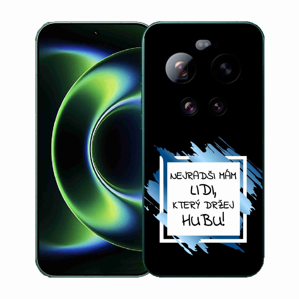 Gél borító mmCase a Xiaomi 17 Ultra számára - vicces szöveg 7 fehér és fekete háttérrel