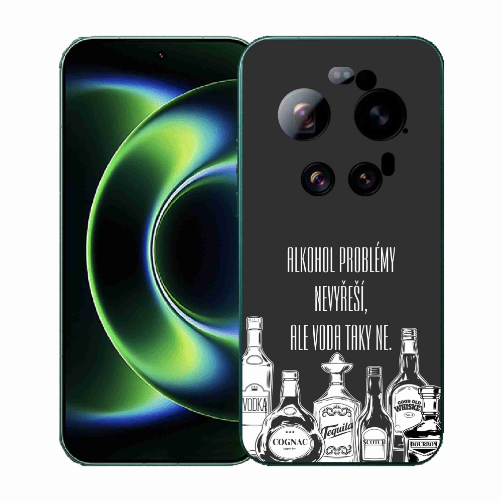 Gél borító mmCase a Xiaomi 17 Ultra számára - vicces szöveg fekete háttérrel