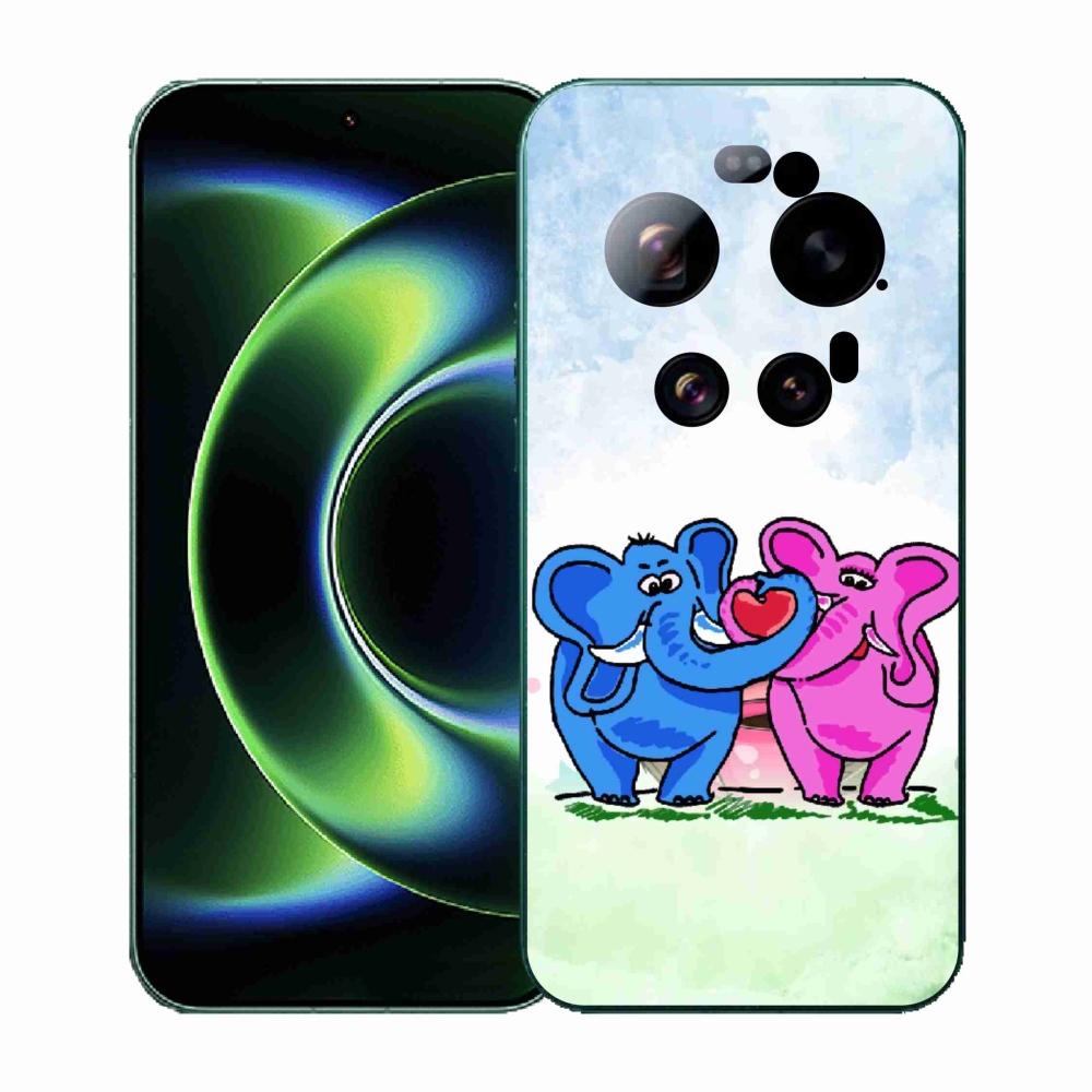 Gél borítás mmCase a Xiaomi 17 Ultra számára - szerelmes elefántok