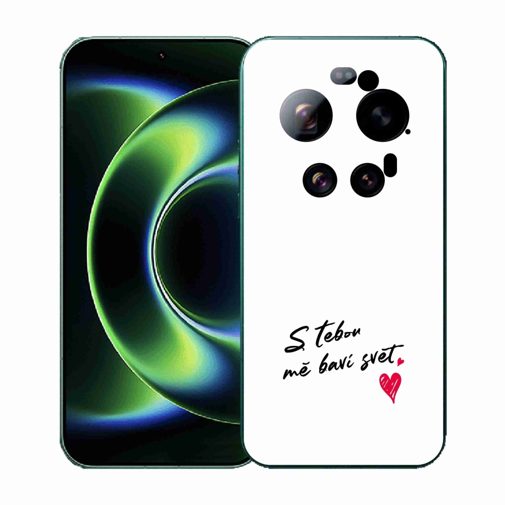 Gél borító mmCase a Xiaomi 17 Ultra számára - szerelem szöveg 1 fehér háttér