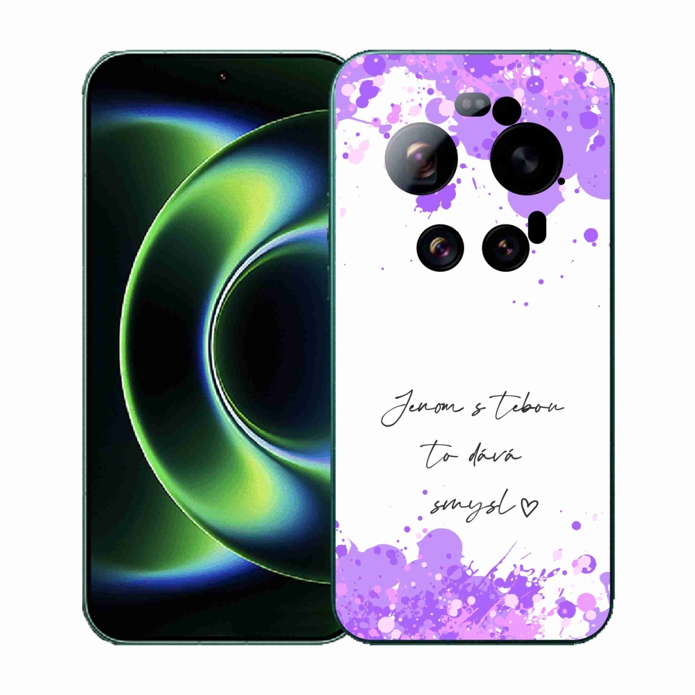 Gél borítás mmCase a Xiaomi 17 Ultra - szerelem szöveg fehér háttérrel