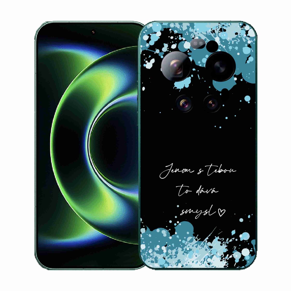 Gél borító mmCase a Xiaomi 17 Ultra - szerelem szöveg fekete háttérrel