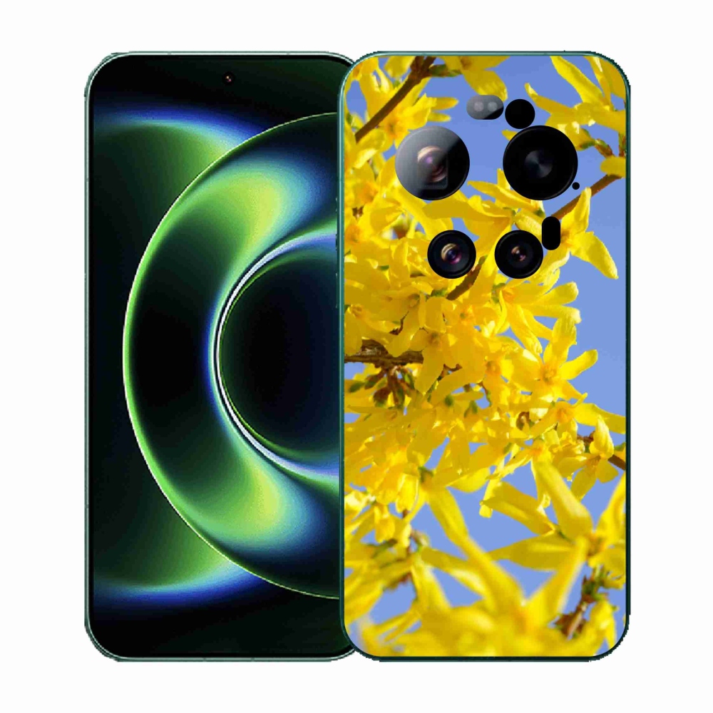 Gél borítás mmCase a Xiaomi 17 Ultra számára - sárga virágok