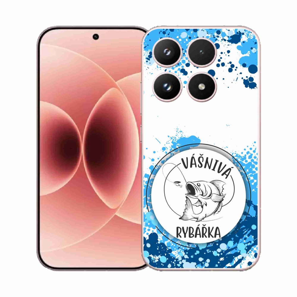 Gél borító mmCase a Xiaomi 17 - szenvedélyes halász fehér háttérrel