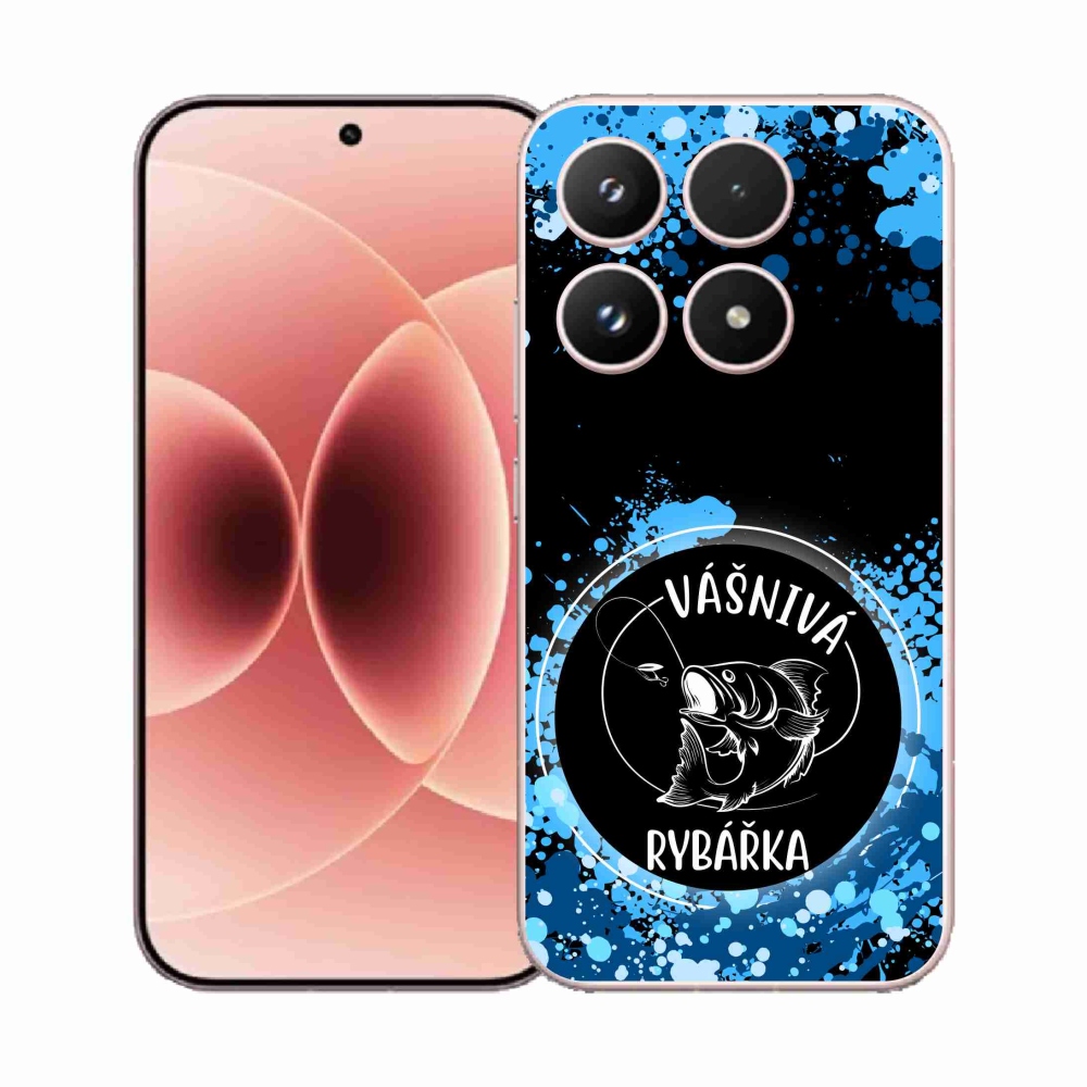 Gél borító mmCase a Xiaomi 17 - szenvedélyes halász fekete háttérrel