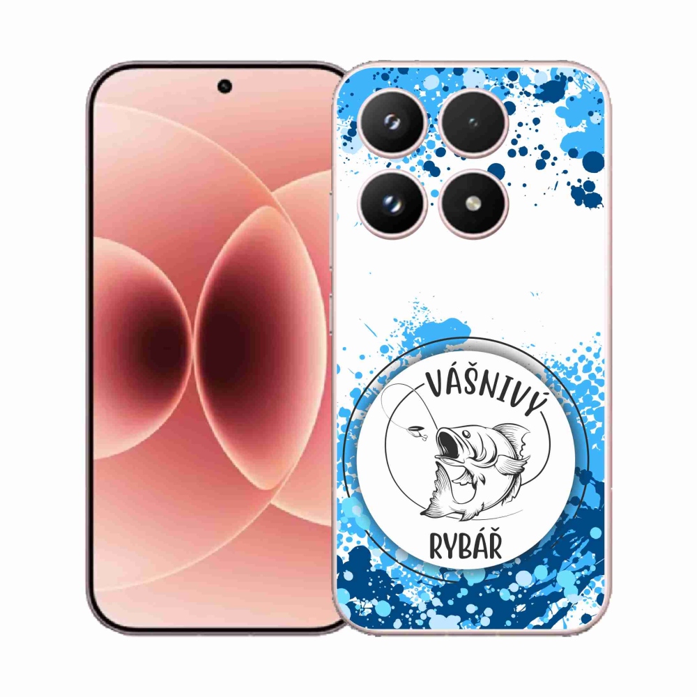 Gél borító mmCase a Xiaomi 17 - szenvedélyes halász fehér háttérrel