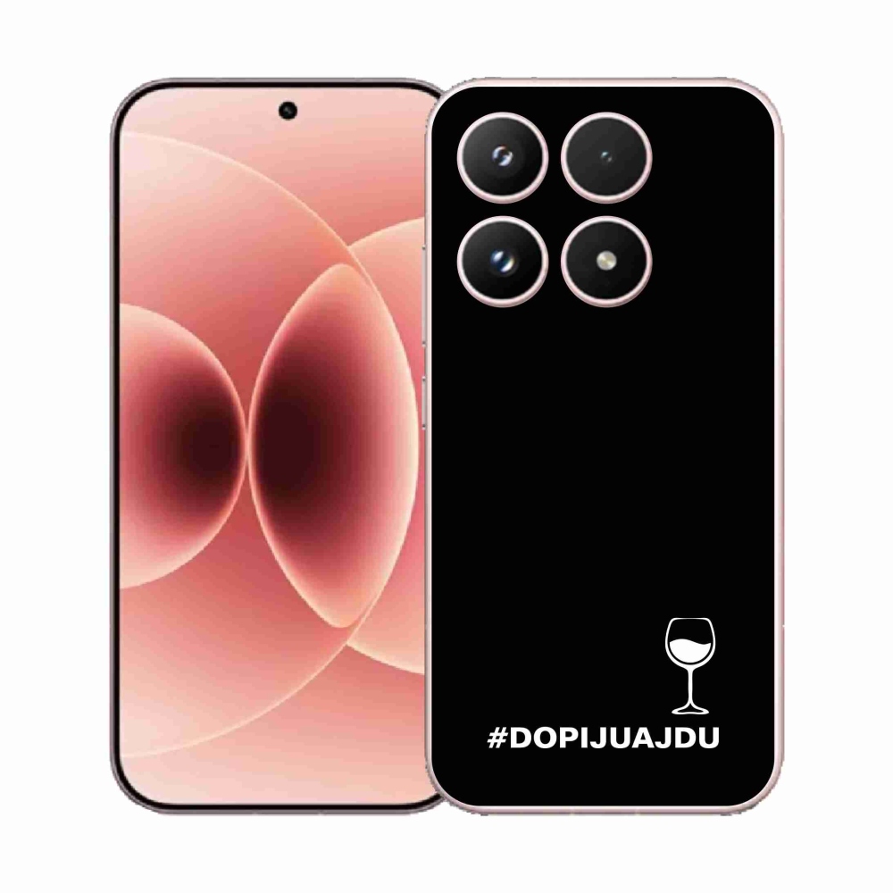 Gél borítás mmCase a Xiaomi 17 - bor motívum fekete háttérrel