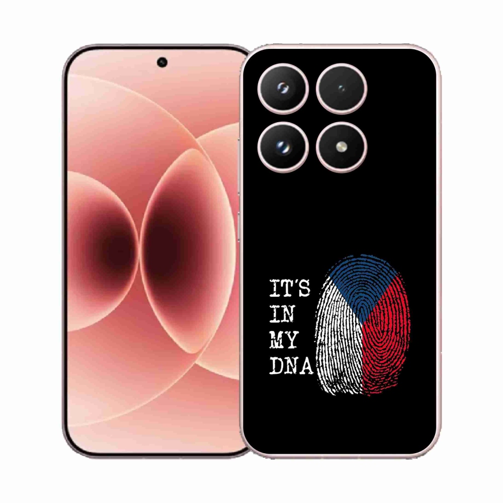 Gél borító mmCase a Xiaomi 17 - zászló ujjlenyomat fekete háttérrel