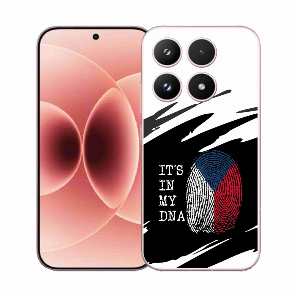 Gél borító mmCase a Xiaomi 17 - zászló ujjlenyomat fekete és fehér háttérrel