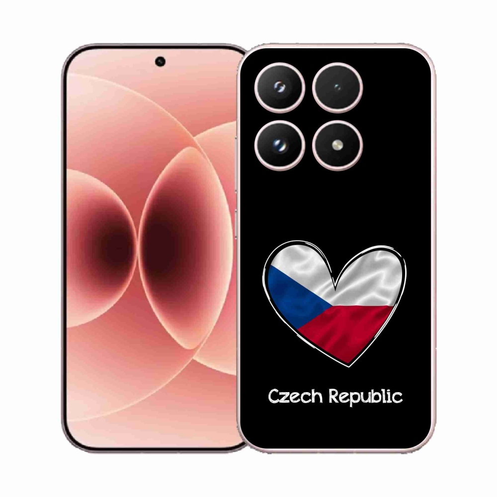 Gél borító mmCase a Xiaomi 17 - zászló szív fekete háttérrel