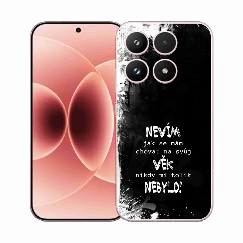 Gél borító mmCase a Xiaomi 17-hez - vicces szöveg 14 fekete háttérrel