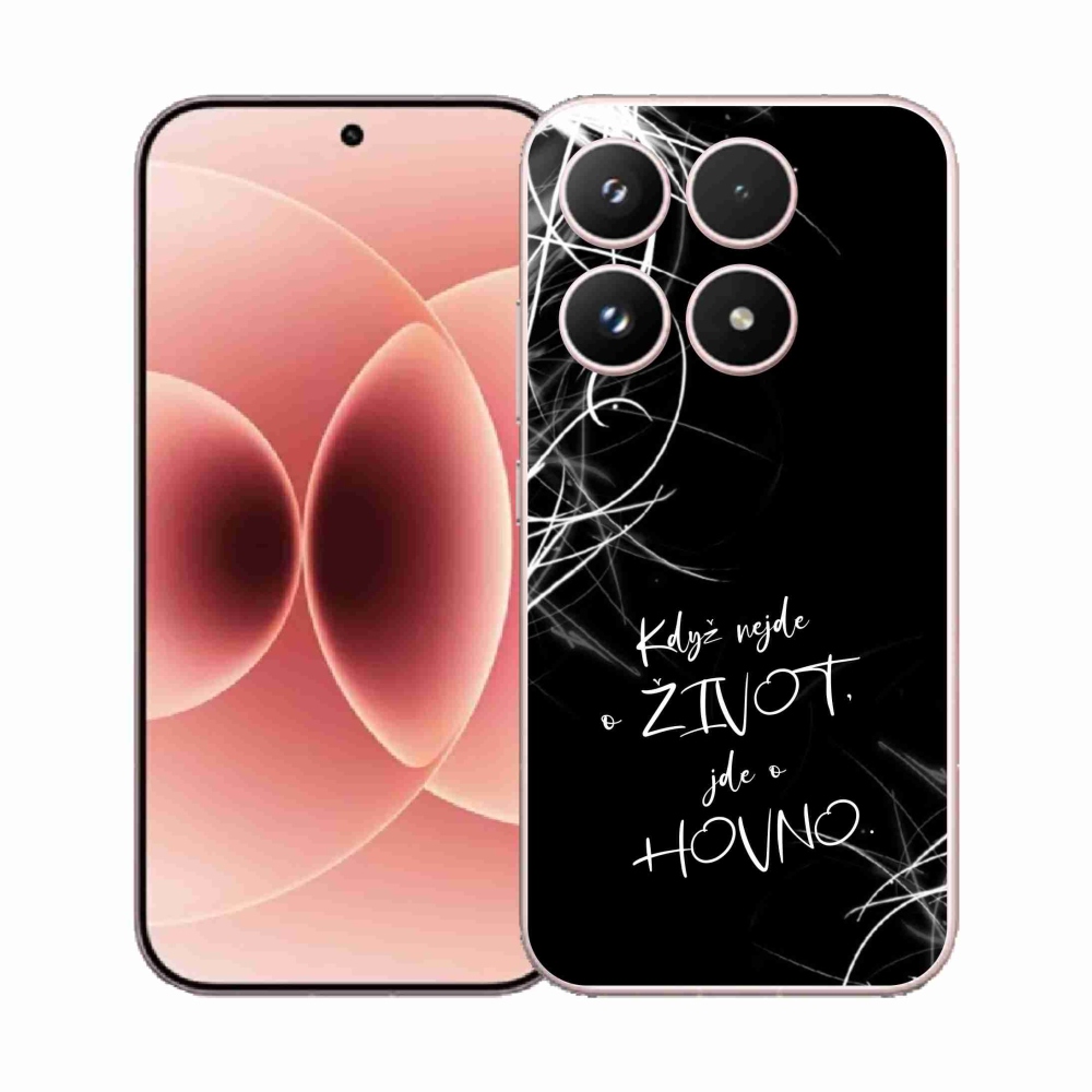 Gél borító mmCase a Xiaomi 17-hez - vicces szöveg 16 fekete háttérrel