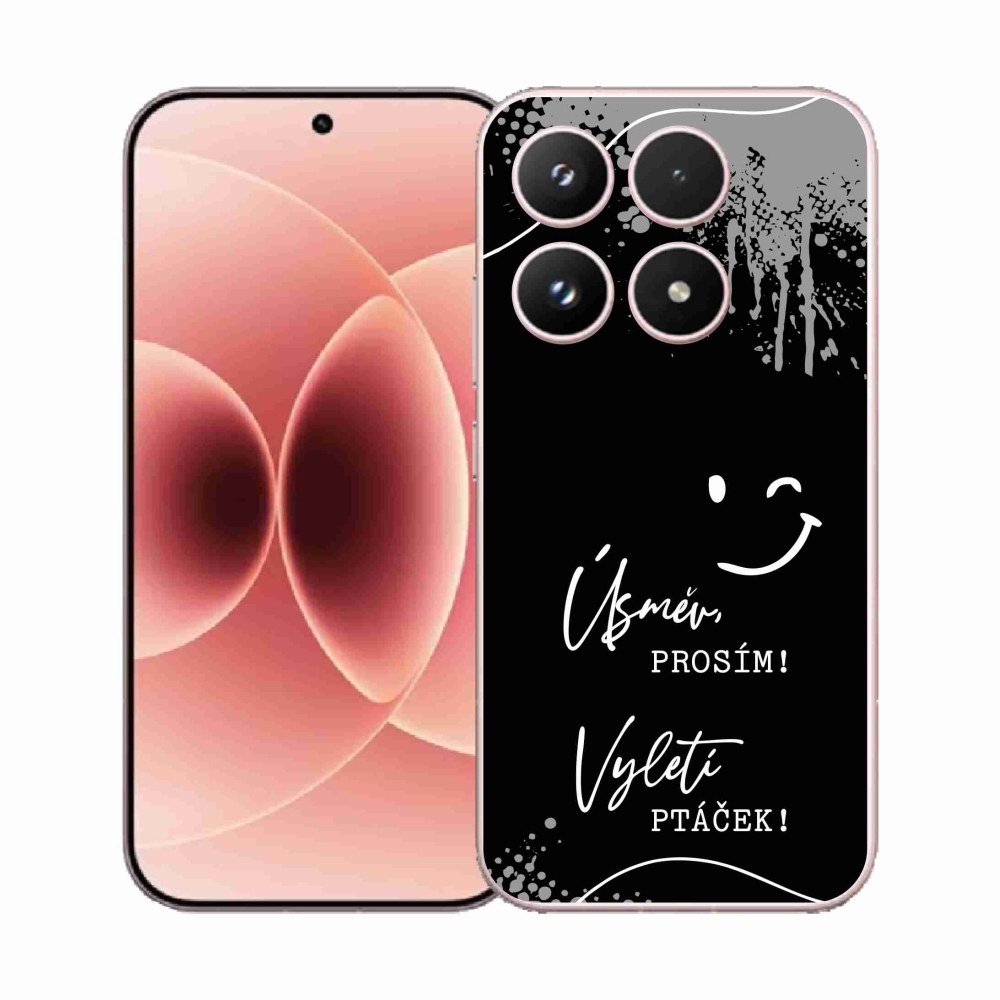 Gél borító mmCase a Xiaomi 17-hez - vicces szöveg 4 fekete háttérrel