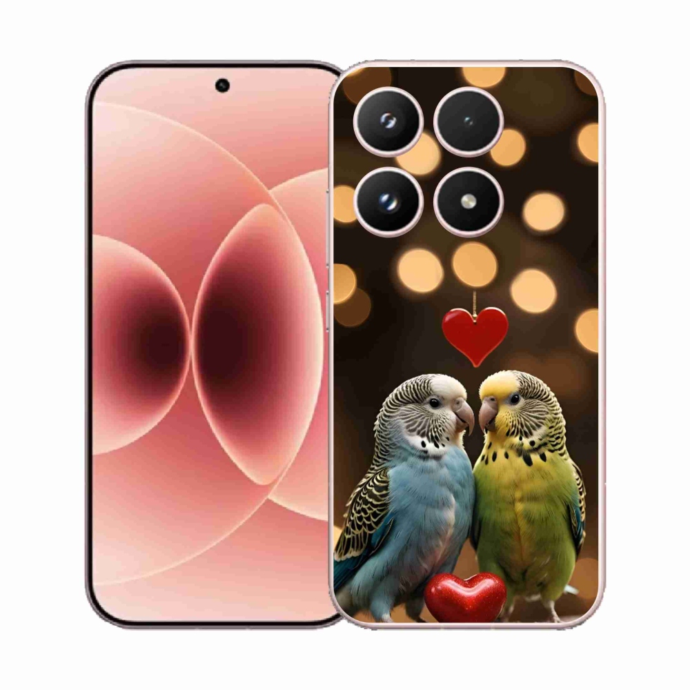 Gél borítás mmCase a Xiaomi 17-hez - szerelmes papagájok
