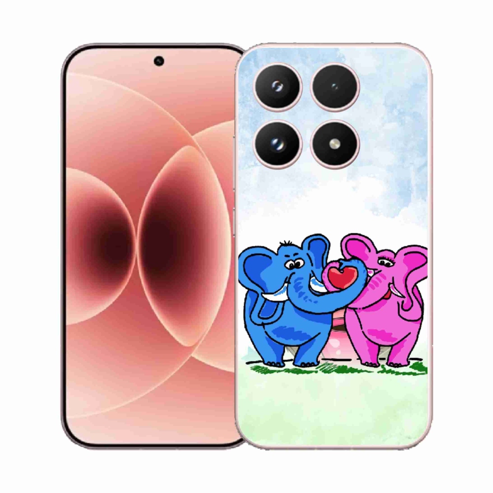 Gél borító mmCase a Xiaomi 17-hez - szerelmes elefántok