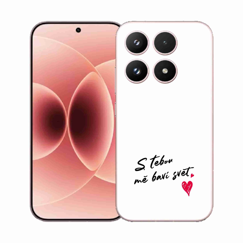 Gél borító mmCase a Xiaomi 17 - szerelem szöveg 1 fehér háttérrel