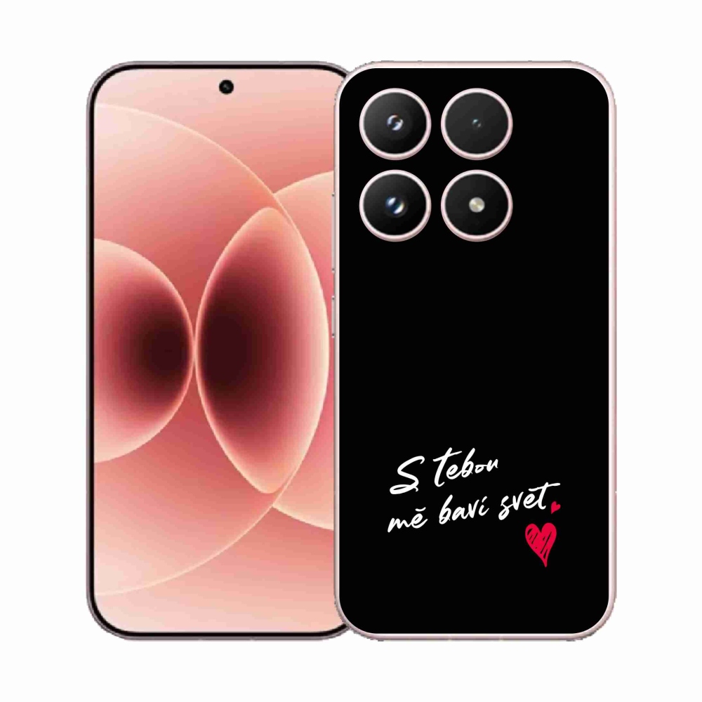 Gél borító mmCase a Xiaomi 17 - szerelem szöveg 1 fekete háttérrel