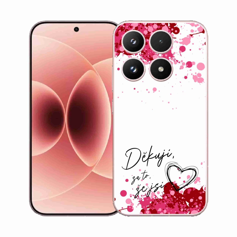 Gél borító mmCase a Xiaomi 17 - szerelem szöveg 2 fehér háttérrel