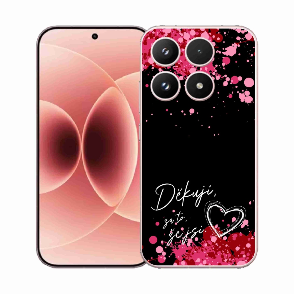 Gél borító mmCase a Xiaomi 17 - szerelem szöveg 2 fekete háttérrel