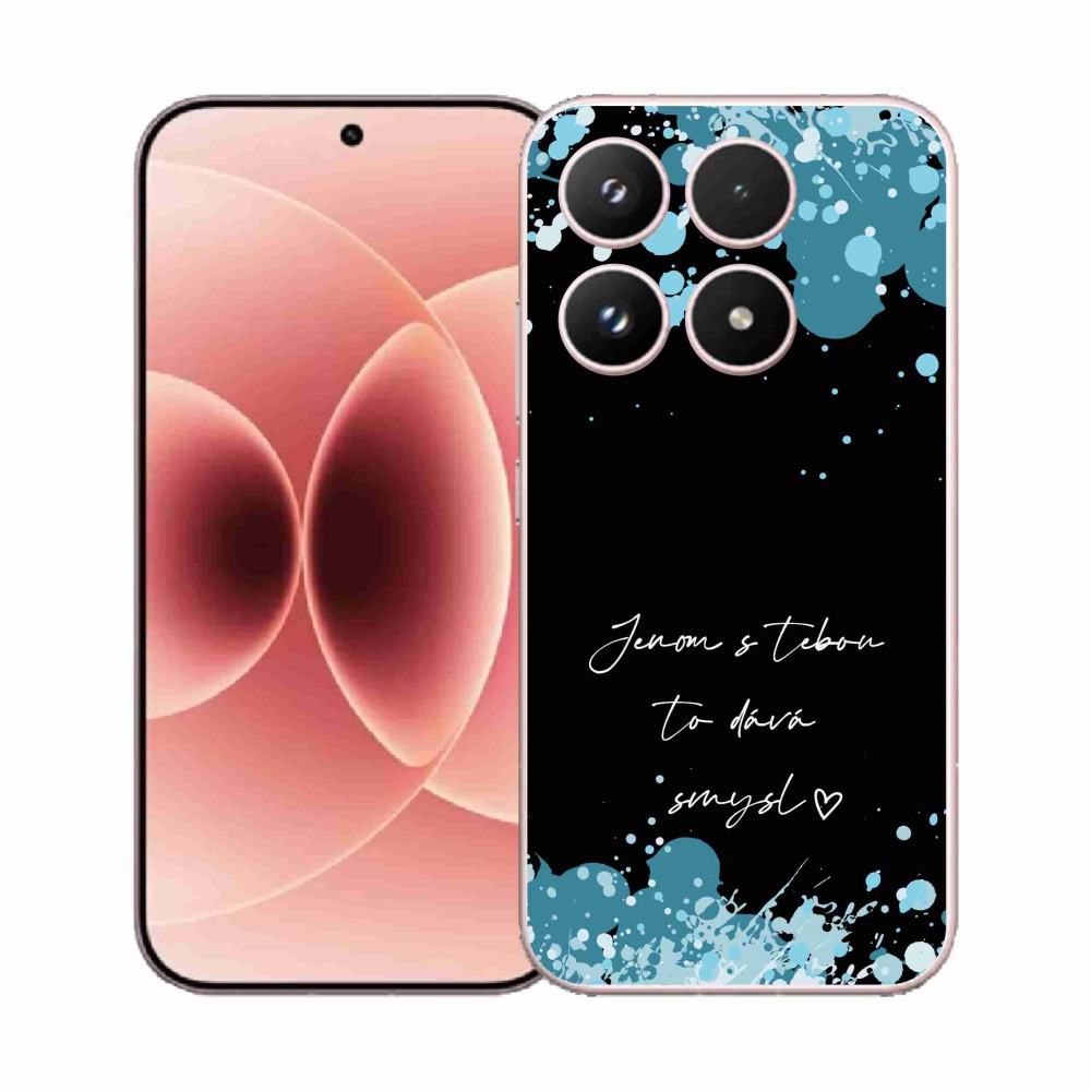 Gél borító mmCase a Xiaomi 17 - szerelem szöveg fekete háttérrel