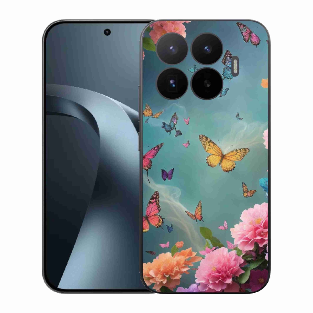 Gél borító mmCase a Xiaomi 17T-hez - színes virágok és pillangók