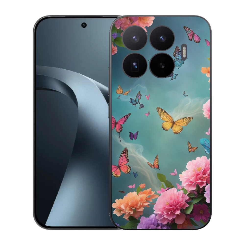 Gél borító mmCase a Xiaomi 17T-hez - színes virágok és pillangók