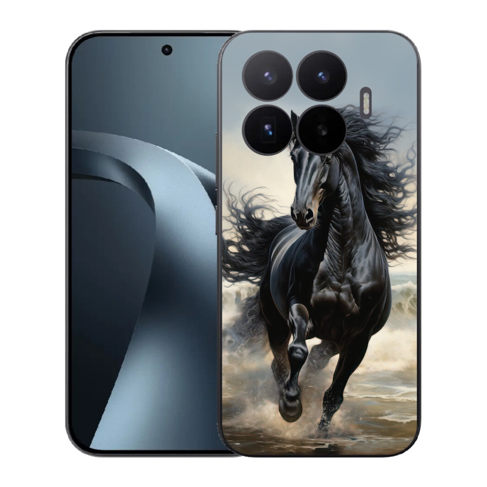 Gél borítás mmCase a Xiaomi 17T-hez - futó fekete ló