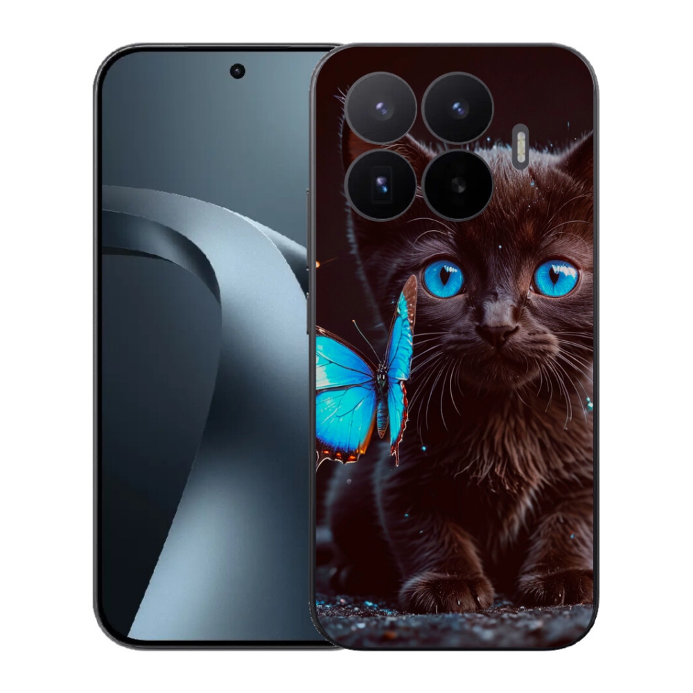 Gél borítás mmCase a Xiaomi 17T-hez - fekete cica 3