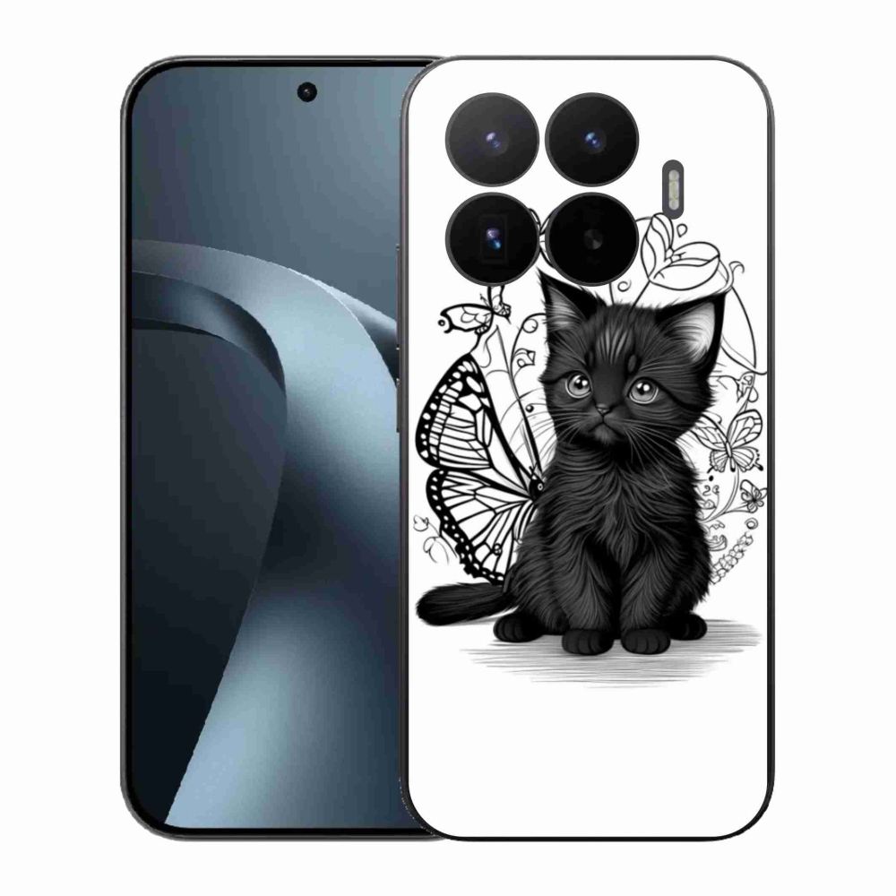 Gél borítás mmCase a Xiaomi 17T-hez - fekete cica
