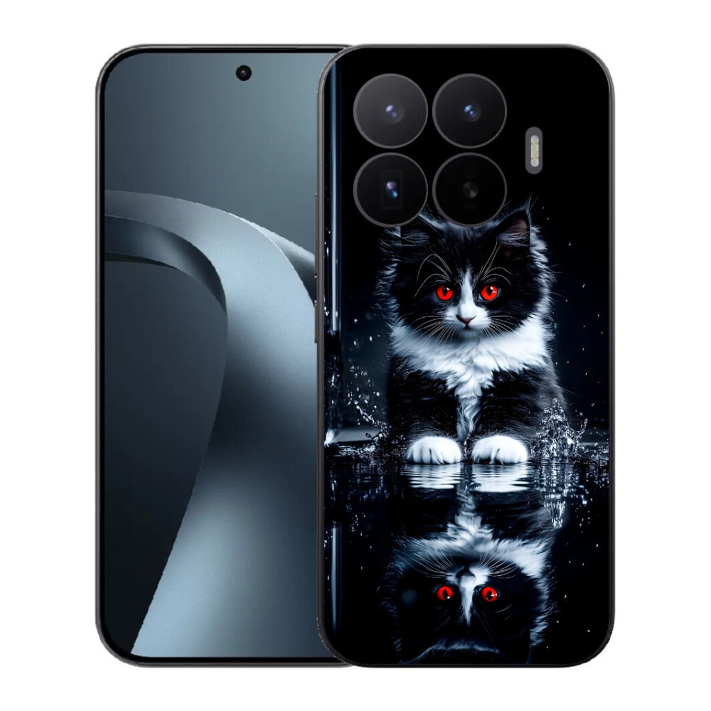 Gél borítás mmCase a Xiaomi 17T-hez - fekete és fehér cica