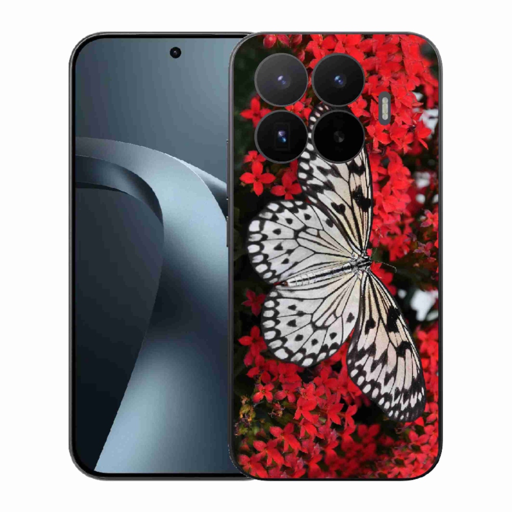 Gél borítás mmCase a Xiaomi 17T-hez - fekete és fehér pillangó 1