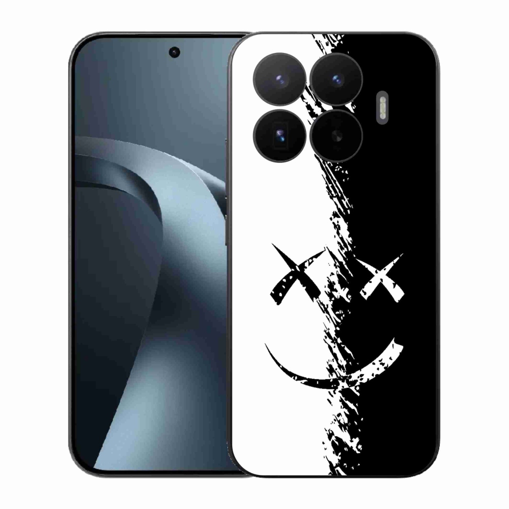 Gél borító mmCase a Xiaomi 17T-hez - fekete-fehér mosolygó