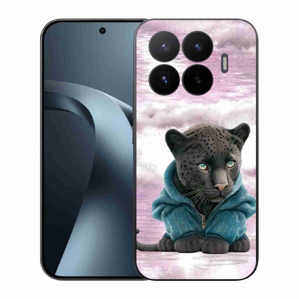 Gél borítás mmCase a Xiaomi 17T-hez - fekete párduc pulóverben