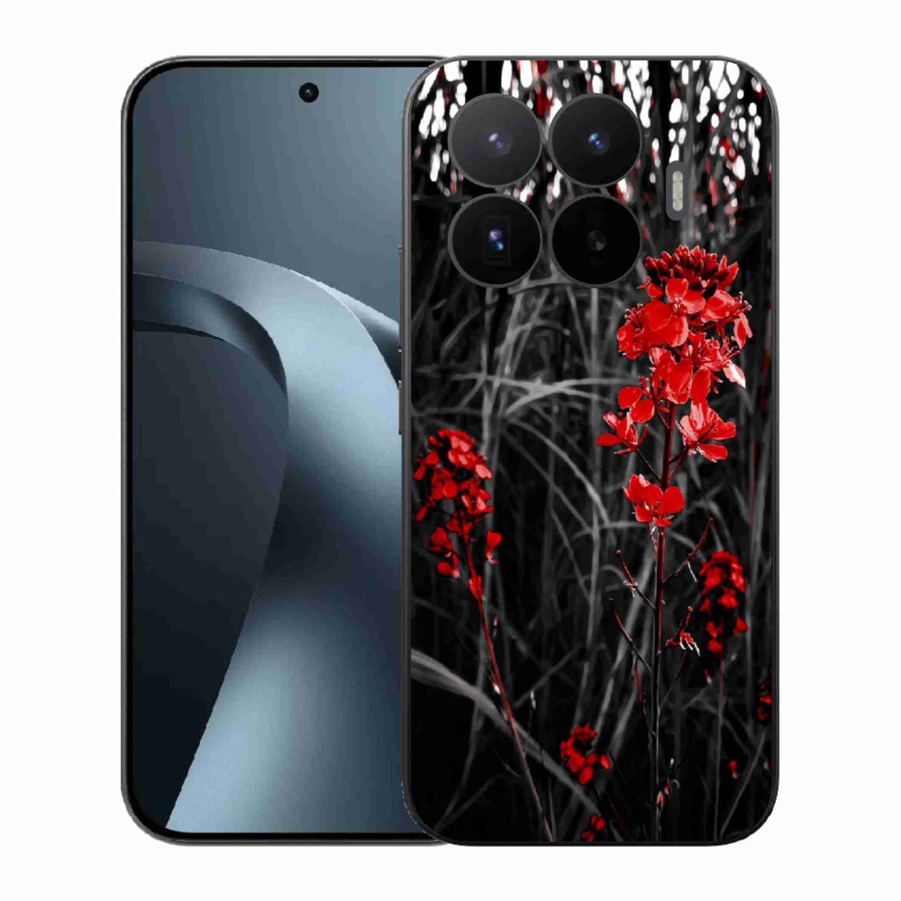 Gél borítás mmCase a Xiaomi 17T-hez - piros növényhez