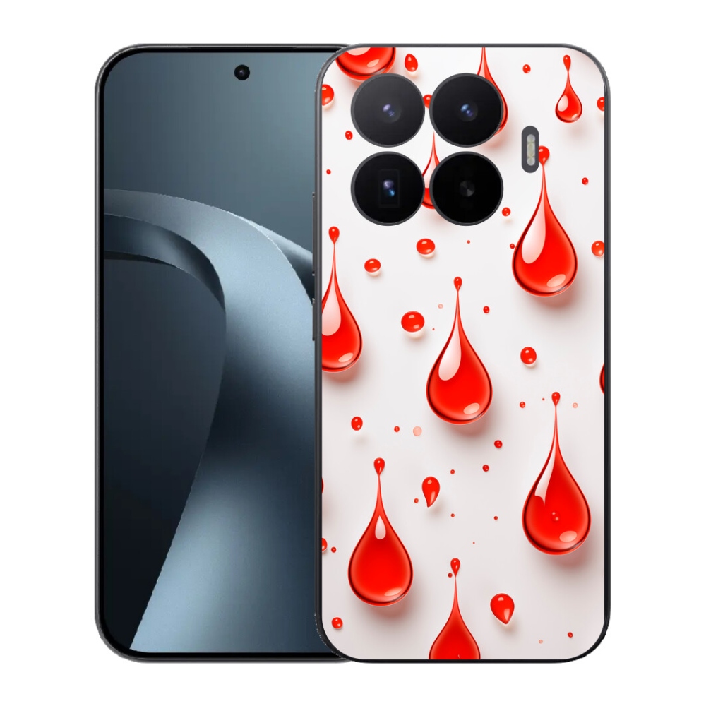 Gél borítás mmCase a Xiaomi 17T-hez - piros cseppek