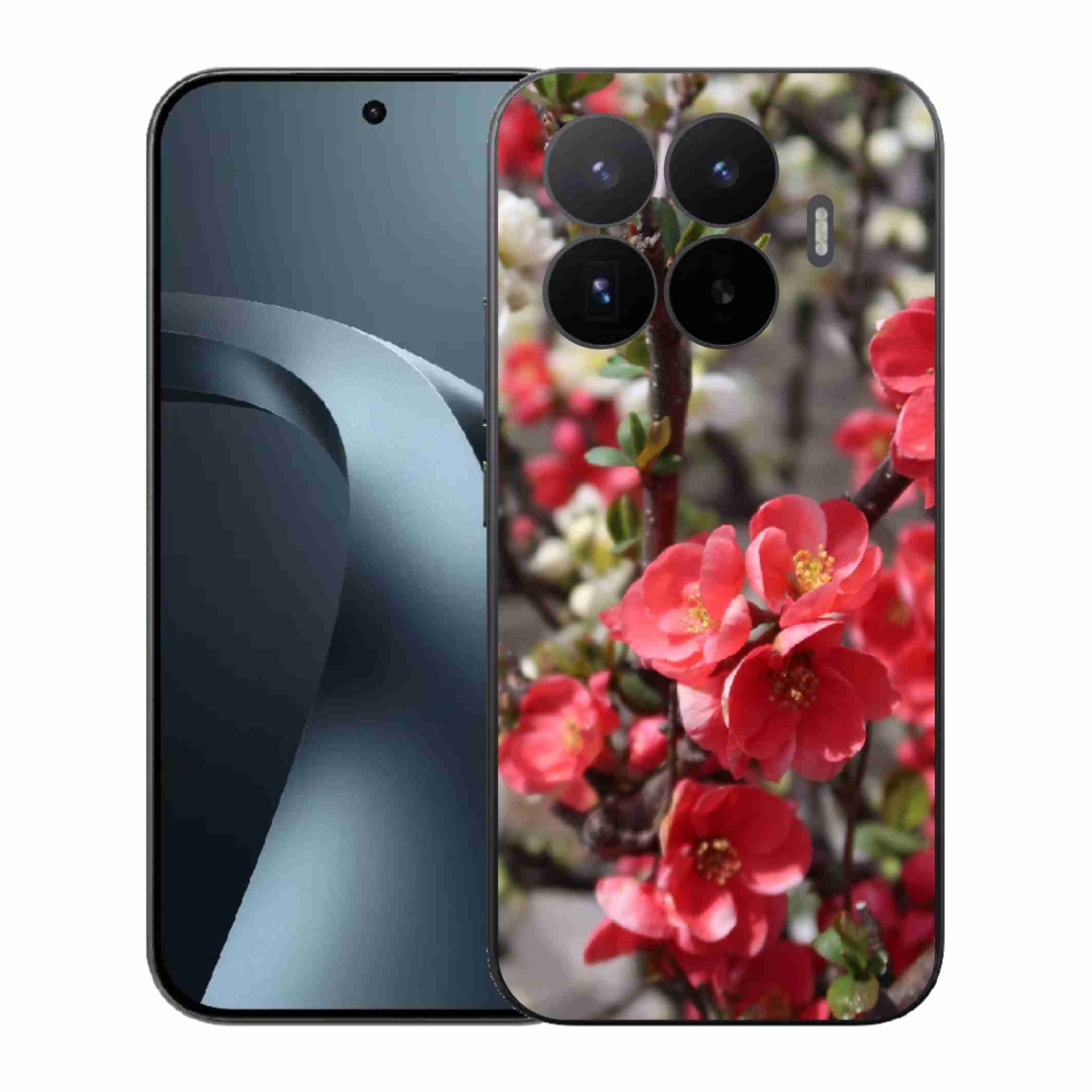 Gél borító mmCase a Xiaomi 17T-hez - piros virágok