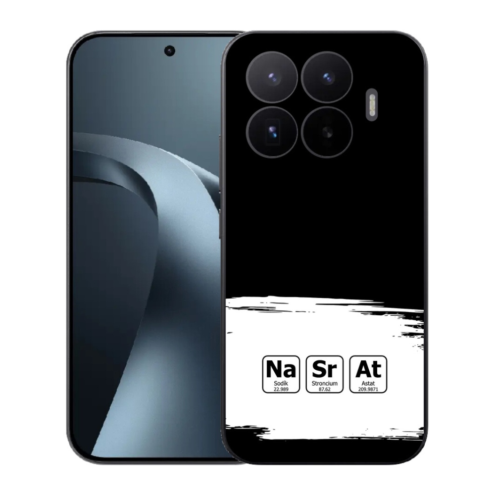 Gél borító mmCase a Xiaomi 17T-hez - kémiai elemek fehér és fekete háttérrel