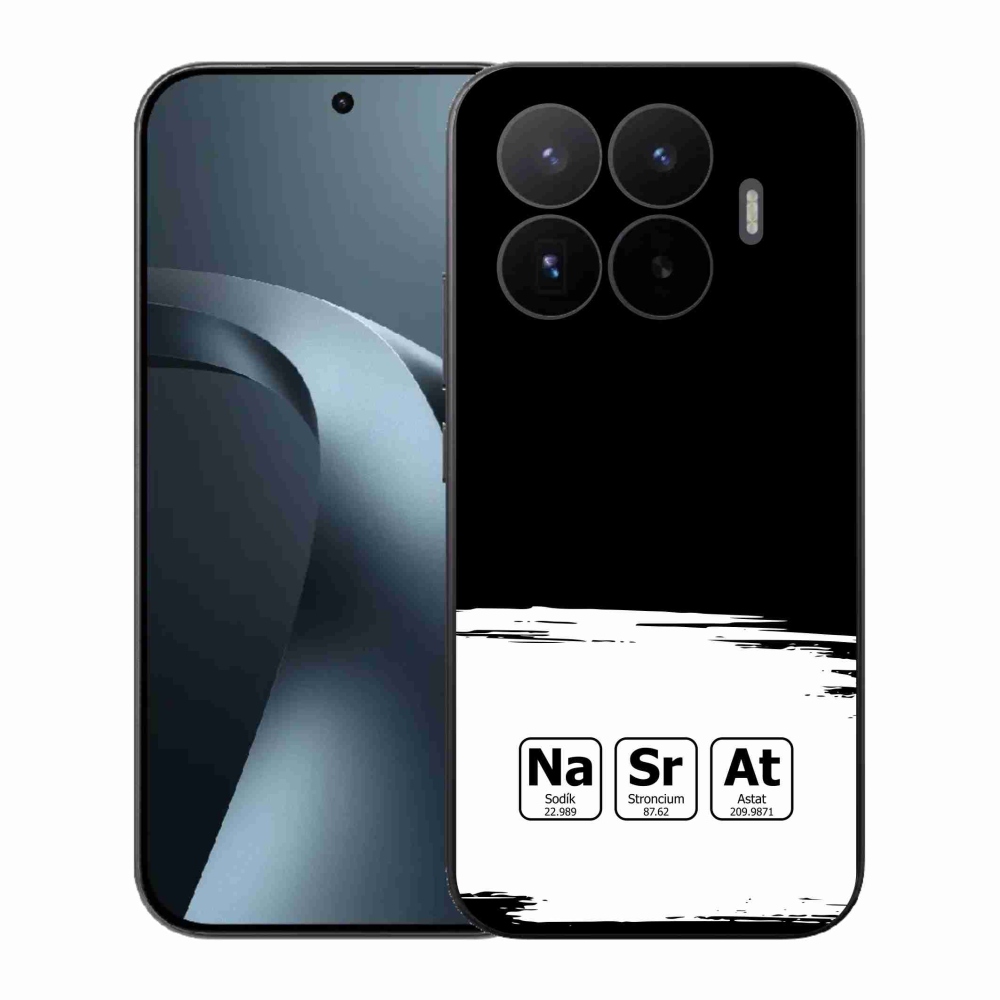 Gél borító mmCase a Xiaomi 17T-hez - kémiai elemek fehér és fekete háttérrel