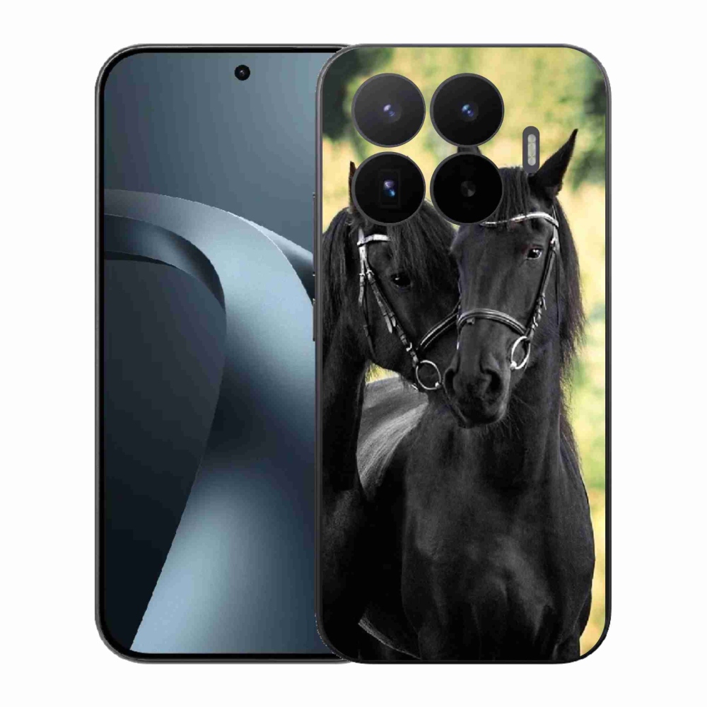 Gél borító mmCase a Xiaomi 17T-hez - két fekete ló